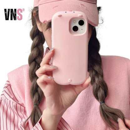 Cartoon Cute 3d Pig Phone Case for IPhone16 15 14 13 12ProMax Plus high quality Silicone Anti-drop Shockproof  Protective Cover