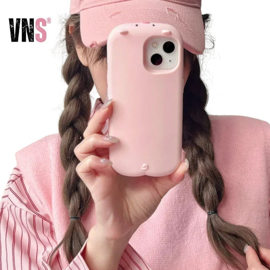 Cartoon Cute 3d Pig Phone Case for IPhone16 15 14 13 12ProMax Plus high quality Silicone Anti-drop Shockproof  Protective Cover