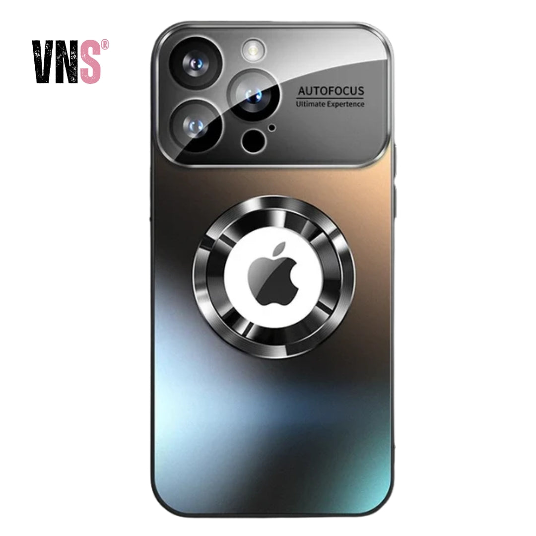 Fashionable Large Window Magnetic Phone Case,For iPhone 16 15 14 13 Pro Max, With Lens Protector,Magsafe Wireless Charging Case