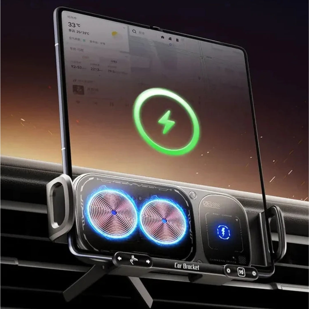 VNSPORT 360° Rotating 15W Wireless Car Fast Charger Mount