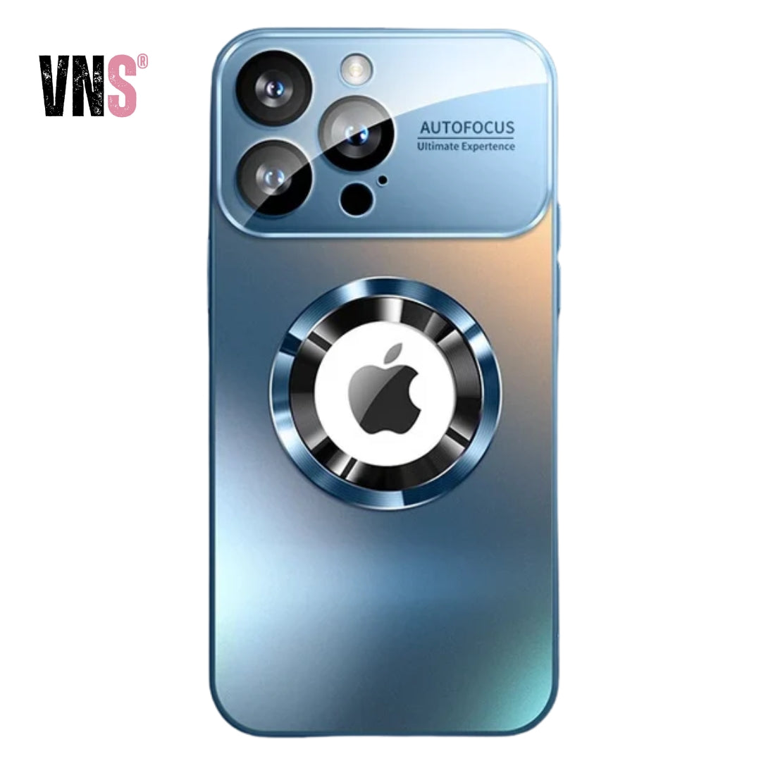 Fashionable Large Window Magnetic Phone Case,For iPhone 16 15 14 13 Pro Max, With Lens Protector,Magsafe Wireless Charging Case