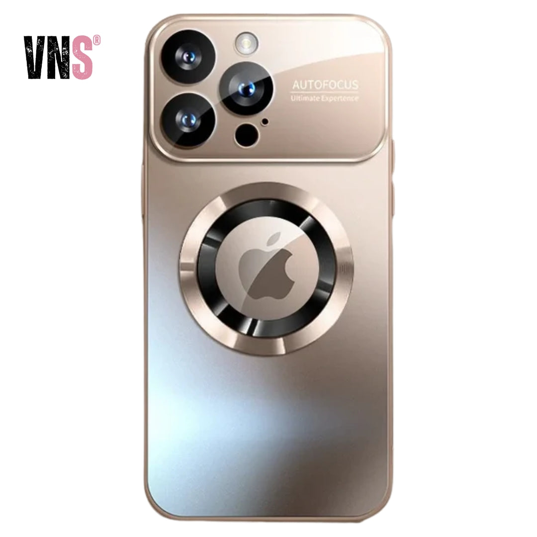 Fashionable Large Window Magnetic Phone Case,For iPhone 16 15 14 13 Pro Max, With Lens Protector,Magsafe Wireless Charging Case