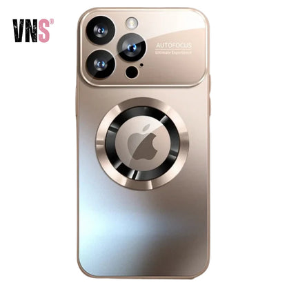 Fashionable Large Window Magnetic Phone Case,For iPhone 16 15 14 13 Pro Max, With Lens Protector,Magsafe Wireless Charging Case