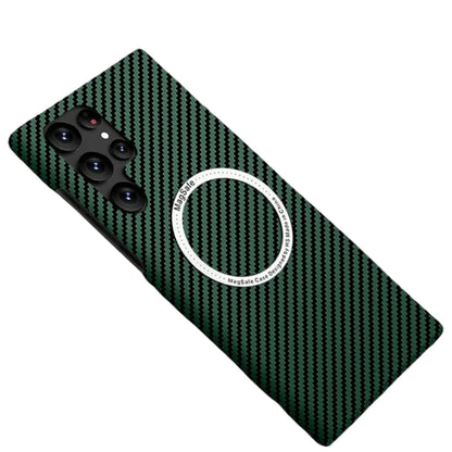 Carbon Fiber Textured Magnetic Phone Case Suitable For SamSung Galaxy S24 S23 S22 S21 Ultra Shock And Wear Protection Rear Cover