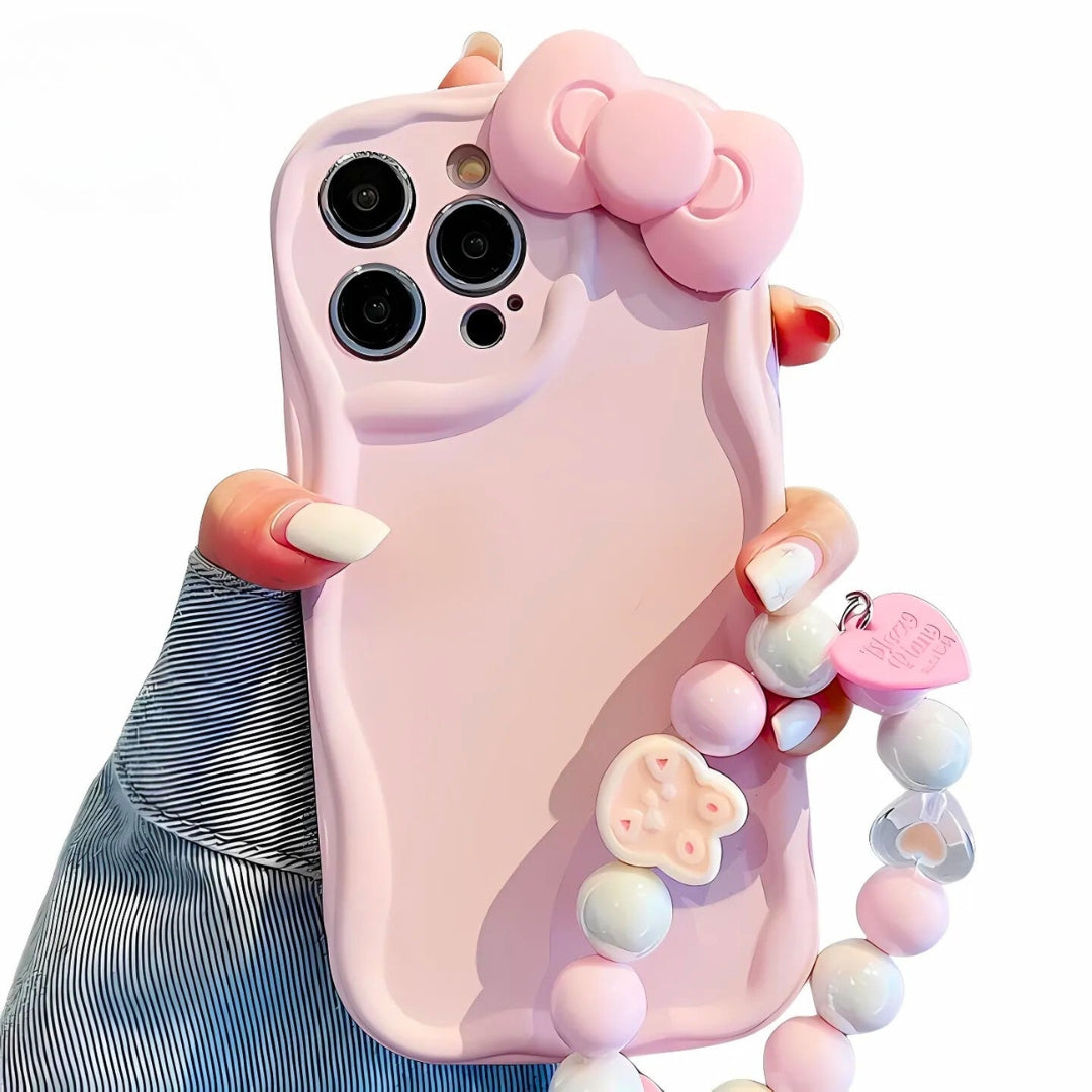 Bow Bunny Round Bracelet Phone Case For iPhone 16 15 14 13 12 11 Pro Max 7 8 Plus for Case