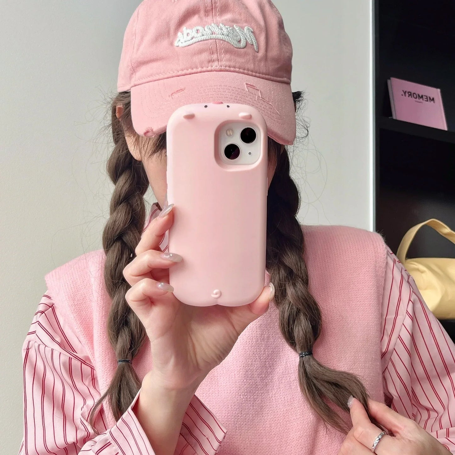 Cartoon Cute 3d Pig Phone Case for IPhone16 15 14 13 12ProMax Plus high quality Silicone Anti-drop Shockproof  Protective Cover
