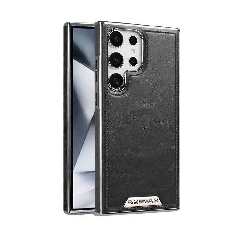 High End Leather Magnetic Phone Case, For Samsung Galaxy S25 S24 S23 Ultra S25 Plus,wireless charging, anti drop protective case