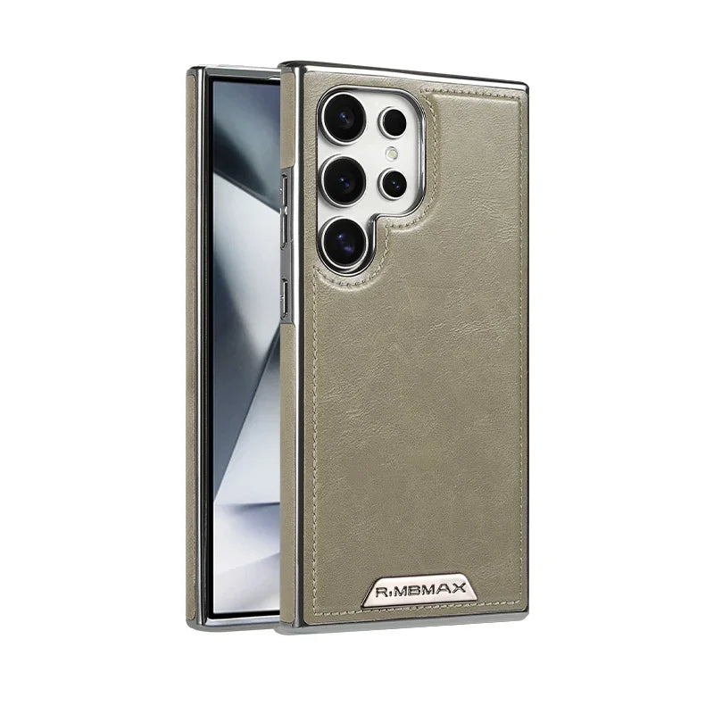 High End Leather Magnetic Phone Case, For Samsung Galaxy S25 S24 S23 Ultra S25 Plus,wireless charging, anti drop protective case