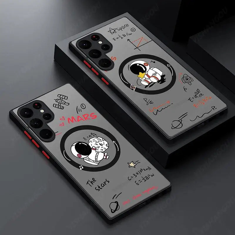 Magnetic For Magsafe Astronaut Case For Samsung Galaxy S23 S22 Ultra S22 Plus S21 S20 FE S24 Ultra Slim Hard PC Back S25 Cover