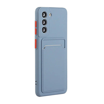 Card Slot Bag Holder Phone Case For Samsung Galaxy S24 S23 S22 S21 S20 Plus FE Note 20 Ultra Bumper Wallet Soft Shockproof Cover