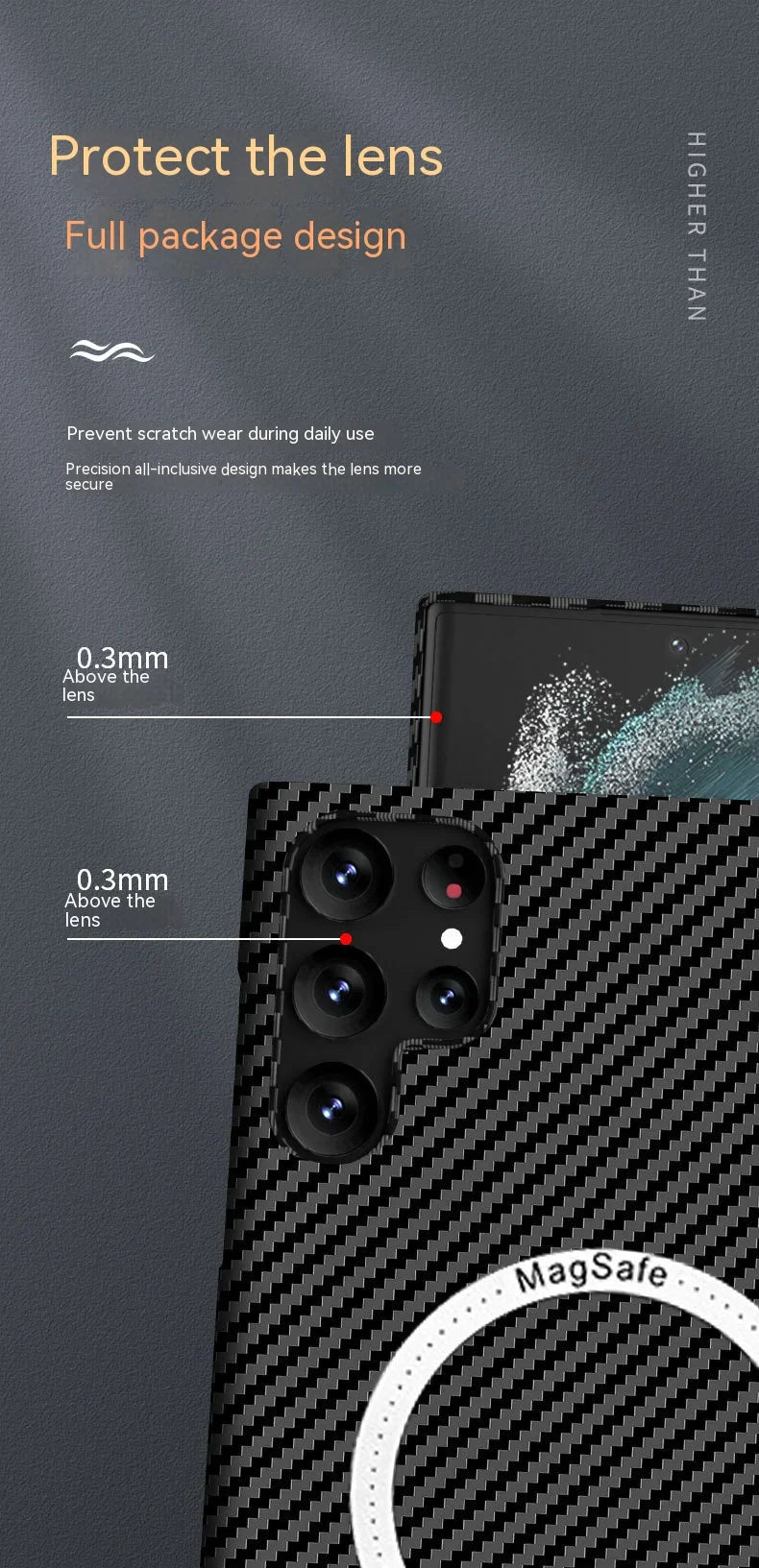 Carbon Fiber Textured Magnetic Phone Case Suitable For SamSung Galaxy S24 S23 S22 S21 Ultra Shock And Wear Protection Rear Cover