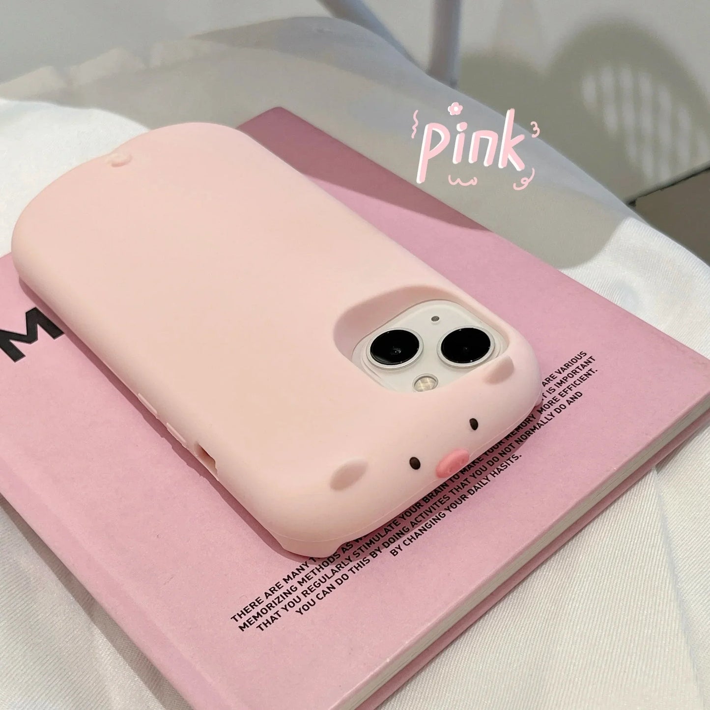 Cartoon Cute 3d Pig Phone Case for IPhone16 15 14 13 12ProMax Plus high quality Silicone Anti-drop Shockproof  Protective Cover