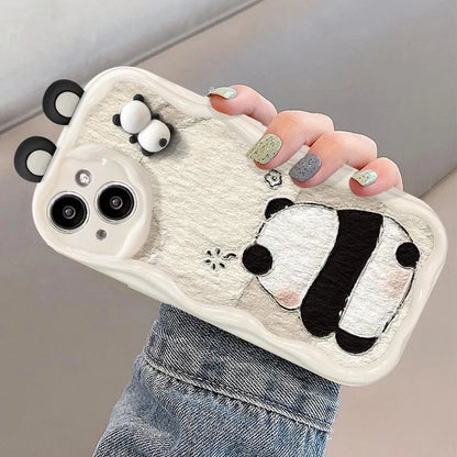 Cartoon Ear Wave TPU Soft Phone Back Case For iPhone 15 14 13 Mini 11 12 14 Pro Max X XS Max XR 7 8 Plus SE Capa