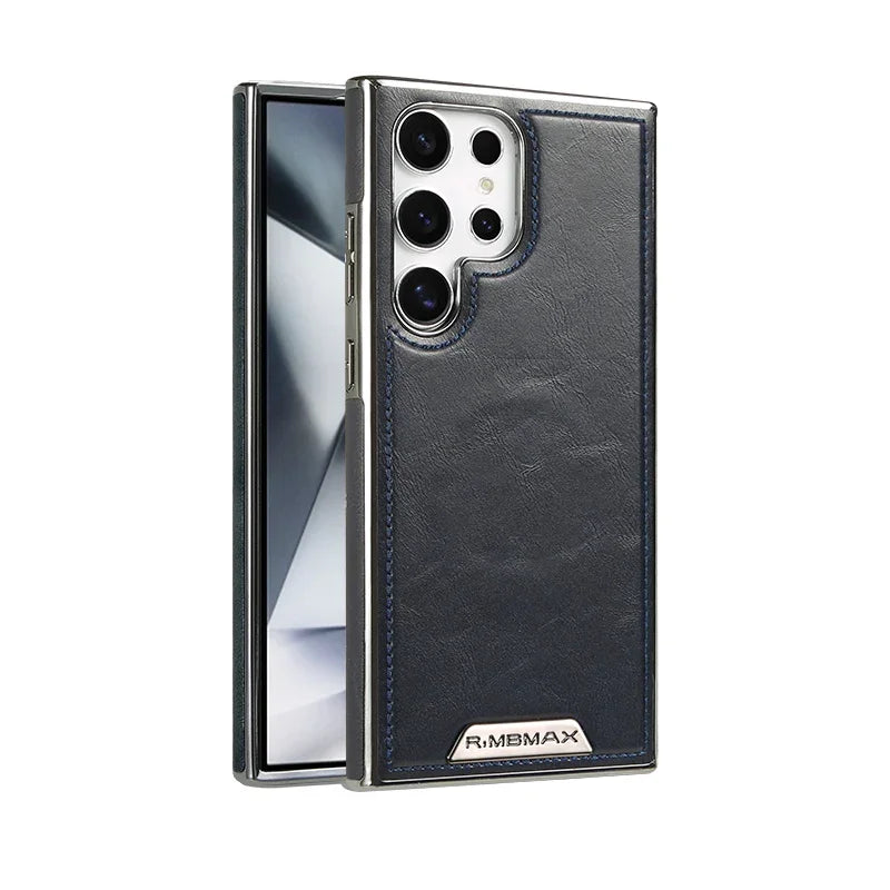 High End Leather Magnetic Phone Case, For Samsung Galaxy S25 S24 S23 Ultra S25 Plus,wireless charging, anti drop protective case