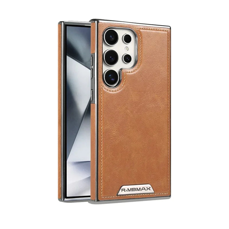 High End Leather Magnetic Phone Case, For Samsung Galaxy S25 S24 S23 Ultra S25 Plus,wireless charging, anti drop protective case