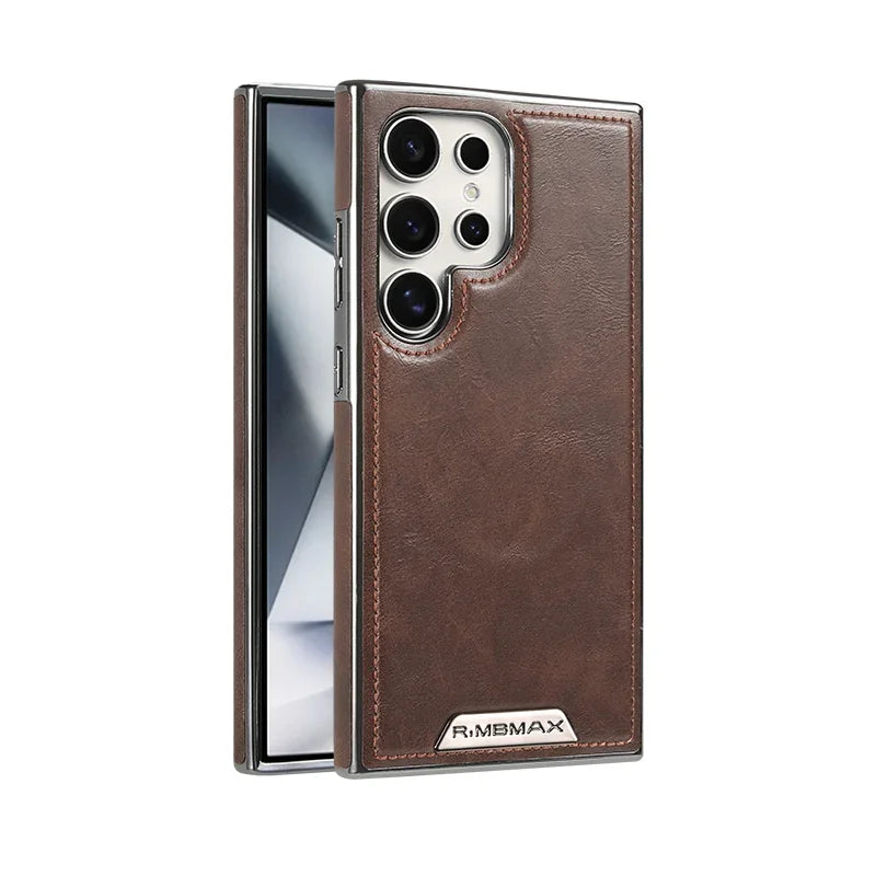 High End Leather Magnetic Phone Case, For Samsung Galaxy S25 S24 S23 Ultra S25 Plus,wireless charging, anti drop protective case